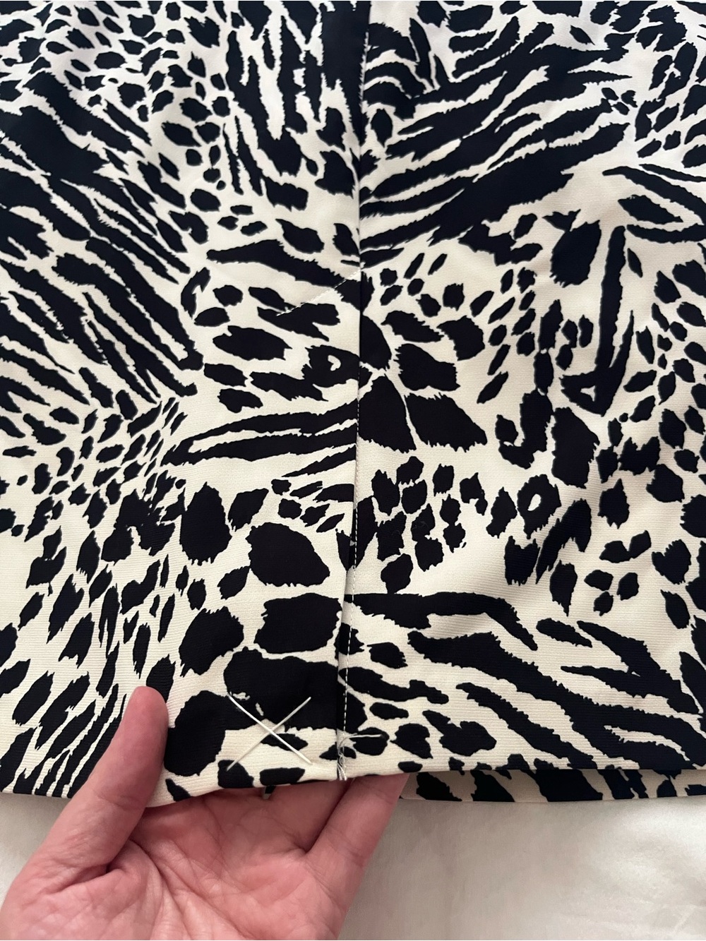 Sergio Hudson X Target Size Animal Print Bustier Midi Dress Black Ivory Large - Picture 10 of 12
